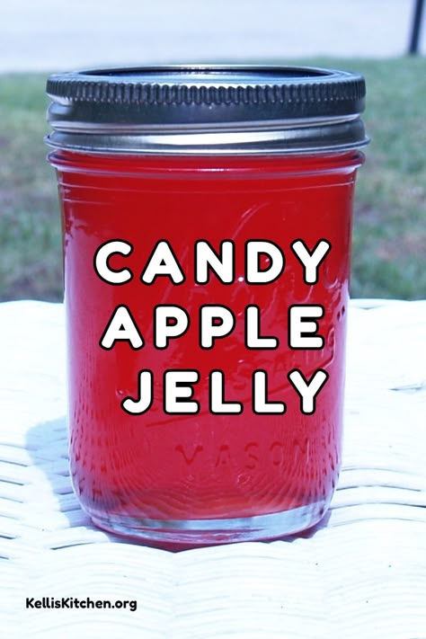 Peppermint Jelly, Canning Apple Jam, Cherry Jelly, Red Hot Cinnamon Candy Jelly, Spiced Apple Jelly, Apple Jelly With Apple Juice, Apple Hot Pepper Jelly, Apple Scrap Jelly Recipe Canning, Red Hot Candy Apple Jelly