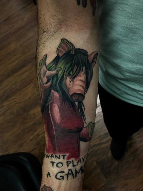 Dead By Daylight Tattoo, Daylight Tattoo, Amanda Tattoo, Dead By Daylight, Face Off, Horror Game, Skull Tattoo, Portrait Tattoo, Tattoos