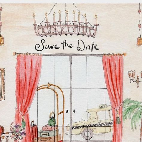 Gabrielle on Instagram: "Classic NYC aesthetic for this save the date 🚕🗝️🧳🍾  #custominvitations #bespokeinvitations #customstationery #bespokestationery #tablescapes #eventplanning #bowery #boweryhotel" Bowery Hotel, Bespoke Invitations, Nyc Aesthetic, Tell A Story, Custom Stationery, Custom Invitations, Art Studios, Event Planning, Tablescapes