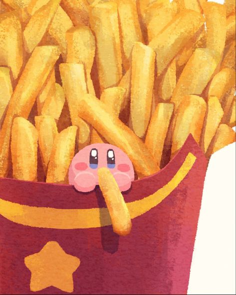 Kirby Food, Kirby Memes, Kirby Nintendo, Kirby Character, Fanart Illustration, Kirby Stuff, Arte 8 Bits, Kirby Art, Dessin Adorable