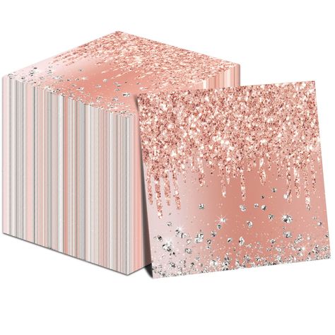 PRICES MAY VARY. What you will get: You will receive 100 disposable pink rose gold napkins, each one measures about 4.92 x4.92 inches/ 12.5 x 12.5 cm after being folded. The sufficient quantity and proper size can satisfy your different needs in daily life or at parties. Reliable quality: These pink gold napkins are made of high-quality paper material, which is not only soft and comfortable, but also highly absorbent, without unpleasant smells, safe and reliable, so you can use them at home or a Pink Gold Birthday Party, Diamond Theme Party, Pink Gold Party, Moms 60th, Gold Birthday Party Decorations, Pink And Gold Birthday Party, Diamond Theme, Pink Gold Birthday, 70th Birthday Decorations