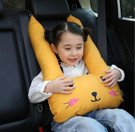 Car Accessories Neck Pillow Portable Comfortable PP Cotton | Etsy Travel Pillow Diy, Diy Car Seat Cover, Kids Travel Pillows, Seat Belt Pillow, Road Trip With Kids, Baby Sewing Projects, Sewing Projects For Kids, Small Sewing Projects, Baby Diy