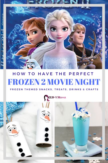 #Frozen2 themed snacks, sweets, drinks and crafts! #disney #movies Disney Themed Movie Night, Disney Movie Night Food, Disney Movie Night Dinner, Themed Snacks, Movie Night Dinner, Movie Night Theme, Movie Night For Kids, Movie Night Food, Disney Dinner