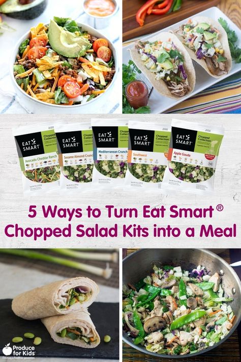 Eat Smart’s Chopped Collection™ makes creating new, fun and exciting meals super easy – everything is already prepped for you! At a time with trips to the grocery store are limited and the possibility of shelves not being fully stocked, these kits come in handy for creating a quick and easy meal with minimal ingredients or prep. Healthy Eating Recipes Easy, Salad Kit, Chicken Chopped Salad, Salad Kits, Healthy Weeknight Meals, Weeknight Dinner Recipes Easy, Family Project, Healthy Family, Eat Smart