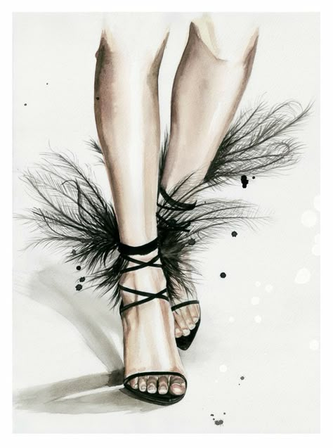 Walking Ideas, Fashion Illustration Shoes, Shoes Poster, Watercolor Fashion Illustration, Shoe Poster, Shoes Wallpaper, Shoe Sketches, Shoes Illustration, Fashion Drawing Tutorial