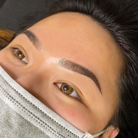 Microblading With Shading, Combo Eyebrows, Combo Brows Microblading, Njega Lica, Pmu Eyebrows, Mircoblading Eyebrows, Combo Brows, Brow Ideas, Micro Blading