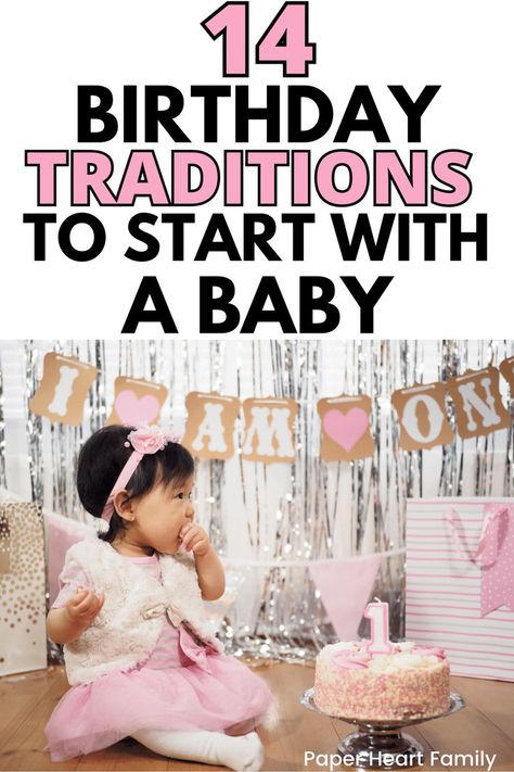 These birthday traditions to start at 1 are the perfect way to start making memories! These are the perfect first birthday ideas that will give you ALL the feels. Cute Birthday Traditions, Traditions To Start On 1st Birthday, First Birthday Special Ideas, First Birthday Wake Up Mornings, Sentimental First Birthday Ideas, First Birthday Must Do, Family Birthday Traditions, 1st Birthday Memory Ideas, First Birthday Morning Ideas Wake Up