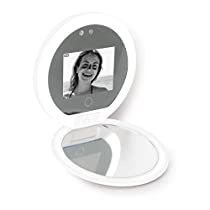 Check this out! Travel Makeup Mirror, Mirror Large, Travel Mirror, Facial Sunscreen, Makeup Mirrors, Portable Light, Pocket Mirror, Smart Lighting, Travel Makeup