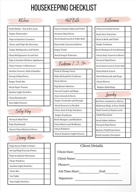 Housekeeping Checklistairbnb Cleaning Checklisthousekeeping - Etsy France Housekeeping Checklist, Airbnb Cleaning Checklist, Housekeeping Business, Housekeeper Checklist, Deep Cleaning House, Clean Refrigerator, Professional House Cleaning, Cleaning Schedule Printable, Cleaning Planner