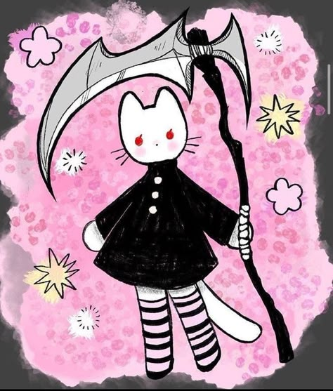 Little Cat, Creepy Cute, Drawing Inspo, Pastel Goth, Art Styles, Art References, Art Stuff, Drawing Ideas, Cute Art