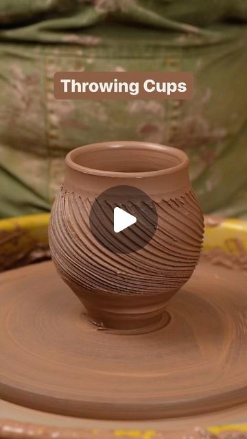 Twisted Clay on Instagram: "These cups are for the pitcher we recently made. It should make a lovely little set. Having said that, the belly on these cups is definitely going to make for a lot of liquid. I’m thinking they will make great ice tea cups or something refreshing on a thirsty summer day. Us potters gotta think way ahead as if I started this in the Summer it would likely be too late… Well let’s be honest the way Texas summers have been lately it would still be fine for a tall cold beverage even if I started in June 😭  #pottery #ceramics #handmade #clay #art #ceramic #ceramicart #stoneware #potterylove #instapottery #wheelthrown #handmadepottery #pottersofinstagram #handmadeceramics  #tableware #contemporaryceramics #potterystudio #artist #glaze #potter #potterylife #potteryteach Japanese Mugs Ceramic Pottery, Unique Mugs Pottery, Tea Cup Pottery, Pottery Tutorials, Iced Tea Pitcher, Tea Pitcher, Pottery Videos, Ice Tea, Thrown Pottery