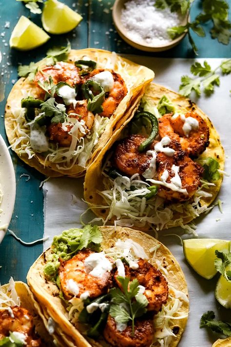 sheet pan blackened shrimp poblano tacos – The Foul-Mouth Gourmet Baked Shrimp Tacos, Poblano Tacos Recipe, Shrimp Poblano, Blackened Shrimp Tacos, Poblano Tacos, Alright Alright Alright, Blackened Shrimp, Pepper Shrimp, Tacos And Tequila