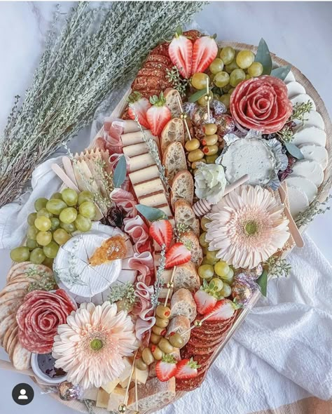 Prettiest Charcuterie Board, Tea Party Themed Charcuterie Board, Sympathy Charcuterie Board, Lover Charcuterie Board, French Themed Charcuterie Board, Charcuterie Board Floral, Baby In Bloom Charcuterie Board, Bridal Shower Cheese Board, Flower Charcuterie Board Ideas