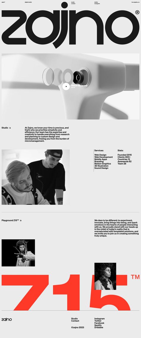 Zajno landing page design inspiration - Lapa Ninja Agency Website Inspiration, Modern Website Design Inspiration, Website Design Modern, Webpage Design Layout, Creative Agency Website, Minimal Website Design, Corporate Website Design, Agency Website Design, Portfolio Examples