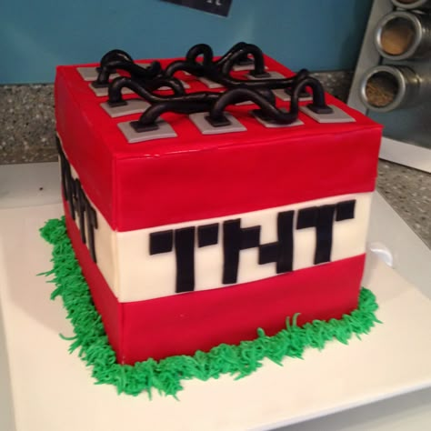 Minecraft Tnt Cake Ideas, Minecraft Tnt Birthday Cake, Cake Ideas For 8 Year Boy, Minecraft Warden Cake, Cake For 8 Year Boy, Minecraft Dungeons Cake, Birthday Cake For 6 Year Boy, Birthday Cake For 8 Year Boy, Birthday Cake For 7 Year Boy