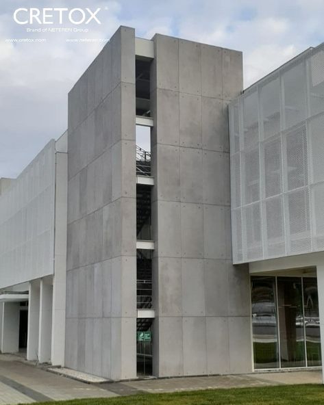 Concrete High Rise Building, Concrete Sheet Wall, Concrete Building Facade, Concrete Panels Facade, Cement Board Facade, Concrete Masonry Unit Architecture, Exterior Concrete Wall Finishes, Concrete Cladding Exterior, Concrete Facade Design