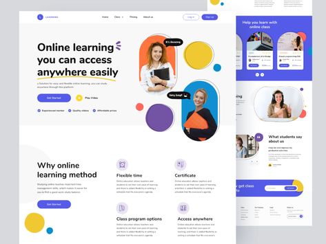 Learning Website Design, Web Design Websites, Landing Page Inspiration, Best Landing Pages, Desain Ui, Modern Website Design, Professional Website Design, School Website, Website Design Layout