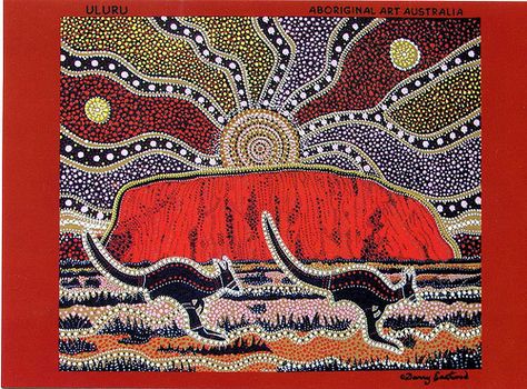 AU-17601 | The painting of Uluru by aboriginal artist Danny … | Flickr Aboriginal Art Australian, Aboriginal Art For Kids, Kangaroo Art, Australian Slang, Aboriginal Fabric, Amazon Jungle, Aboriginal Dot Painting, Indigenous Australian Art, Aboriginal Dot Art