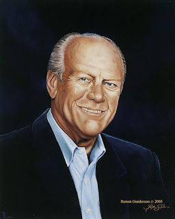 Art Now and Then: Gerald R. Ford Portraits Law Career, Gerald Ford, Richard Nixon, U S Navy, Pearl Harbor, Now And Then, Us Presidents, Social Media Influencer, Nixon