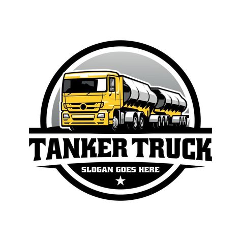 tanker truck illustration logo vector Trucking Company Logo, Truck Illustration, Truck Logo, Trucking Company, Tanker Truck, Trucking Companies, Tanker Trucking, Illustration Logo, Vector Logo