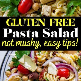 Gf Pasta Salad Recipes, Gluten Free Pasta Salad Recipes, Fusilli Pasta Recipe, Cold Pasta Recipes, Gluten Free Pasta Salad, Tomato Pasta Salad, Cold Pasta Salad Recipes, Gf Food, Potluck Ideas