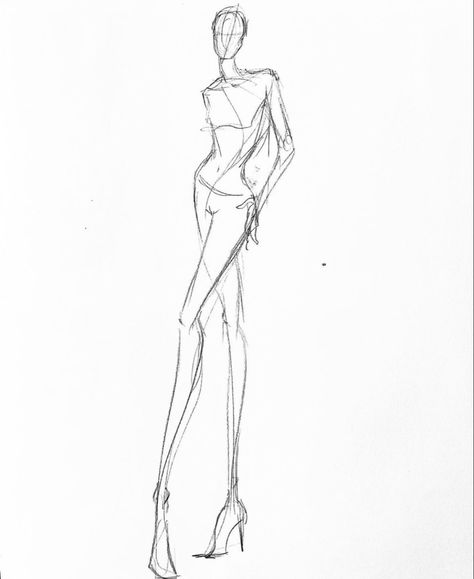 Fashion Croquis Illustration, Croquis Illustration, Fashion Illustration Portfolio, Fashion Illustration Template, Fashion Sketchbook Inspiration, Fashion Croquis, Fashion Model Drawing, Croquis Fashion, Fashion Illustration Poses