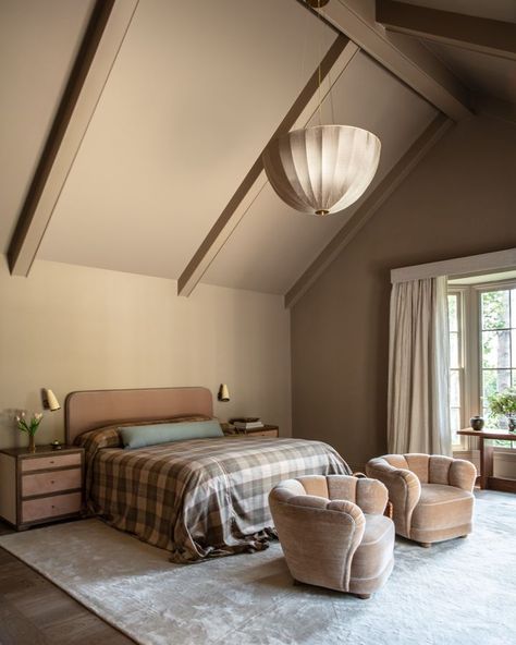 Jake Arnold Bedroom, Marble Nightstand, Taupe Curtains, Jake Arnold, Symmetry Design, Soho Loft, Sleeping Quarters, British Interior, Apartment Items