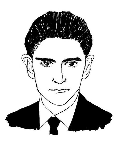 Tatsuro Kiuchi : Franz Kafka Kafka Illustration, Kafka Drawing, Franz Kafka Drawing, Franz Kafka Tattoo, Franz Kafka, Sketches Of Love, Illustration Story, Charlie Watts, Bird Coloring Pages