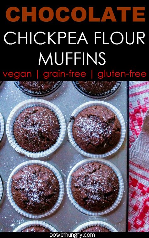 Chickpea Flour Muffins, Chickpea Flour Recipes, Paleo Muffins, Muffins Vegan, Vegan Muffins, Chickpea Recipes, Power Hungry, Gluten Free Muffins, Chickpea Flour