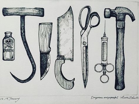 A new sketch 11" x 14" all tools with purpose but have the ability to look… Tattoo Scissors, Russian Tattoo, Cool Pocket Knives, Tattoo Portfolio, Dark Tattoo, Flash Art, Pocket Knives, Blackwork Tattoo, Tattoo Flash