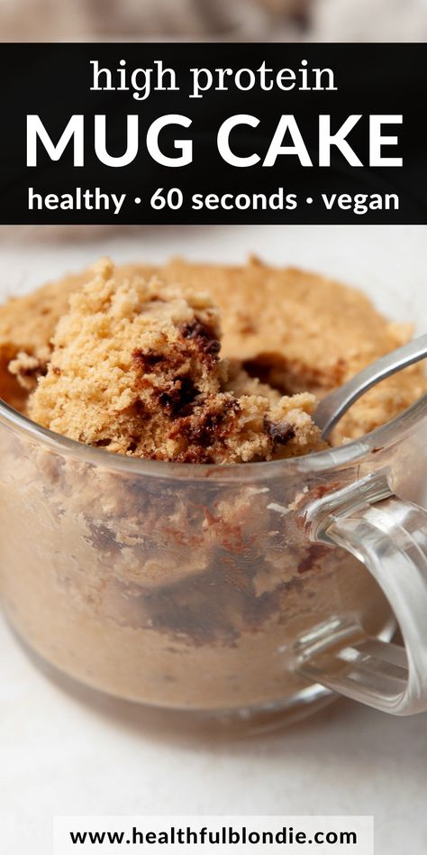 best microwave protein powder mug cake recipe that’s vegan, eggless, and made with oat flour. Mug Cake Healthy, Blueberry Crumble Bars, Protein Mug Cakes, Gluten Free Sugar Cookies, Protein Baking, Mug Cake Microwave, Protein Cake, Easy Oatmeal, Powder Recipe