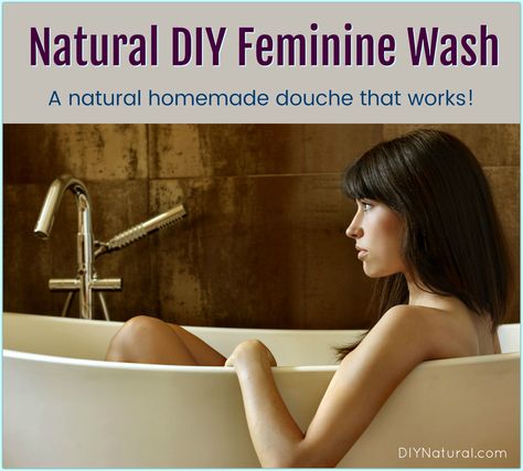 This is an all-natural DIY feminine wash (homemade douche). Some name brands claim to be all-natural, but upon closer examination, this wasn't really true. Diy Feminine Wash, Intimate Wash, Feminine Wash, Feminine Care, Feminine Hygiene, Natural Diy, Be Natural, Beauty Recipe, Personal Hygiene