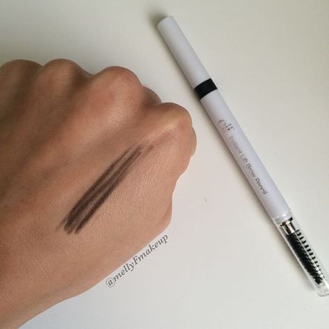 ELF Instant Lift Brow Pencil in Deep Brown. Follow my instagram @mellyfmakeup for more! Elf Eyebrow Pencil, Elf Eyebrow, Brown Eye Makeup Tutorial, Brow Care, Oil Free Makeup, Instant Lifts, Baby Soft Skin, Face Products, Beauty Finds