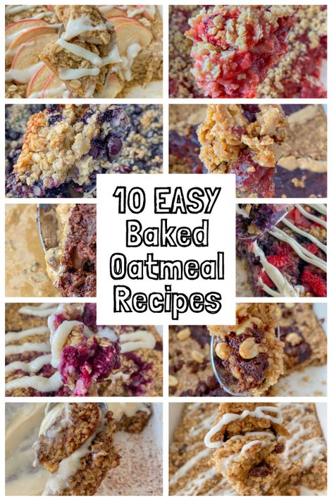 Baked Oats Flavors, Recipes For Oatmeal, Oatmeal Bakes, What To Make With Oatmeal, Oatmeal Bake, Baked Oatmeal Recipes Breakfast, Baked Oatmeal Casserole, Baked Oatmeal Recipes Healthy, Vegan Baked Oatmeal