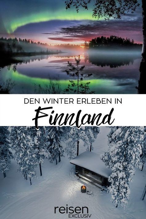 Ein Winterurlaub in Finnland ist fast wie ein Ausflug mit Pfadfindern. Denn Winter in Finnland ist Winter in der vielleicht letzten Wildnis Europas, nördlich des Polarkreises. Ein schier unwirklicher Ort. Frei von Farben, Zeit und Geräuschen. Weiße Unschuld in ihrer reinsten Form. Fast 800 km nördlich von Helsinki und eine Autostunde in südwestlicher Richtung vom Flughafen in Kuusamo entfernt, können wir die fast unwirkliche Stille kaum glauben. Jetzt mehr zum Winterurlaub in Finnland lesen! Helsinki, Northern Lights, Lockscreen Screenshot, Natural Landmarks, Travel