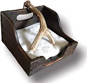 Mountain Mike's Reproductions Old Crate Country Napkin Holder, Natural Farmhouse Rustic Wood Napkin Holders - Great Gifting for Nature Lover - Rustic Wedding, Birthdays, Anniversary Decoration Antler Towel Holder, Farmhouse Napkin Holders, Cabin Kitchen Decor, Natural Farmhouse, Farmhouse Napkins, Antlers Decor, Anniversary Decoration, Old Crates, Wood Napkin Holder