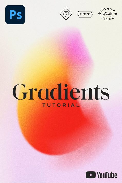 Gradient Shapes Youtube Tutorial in 7 minutes Photoshop Blur, Gradient Image, Gradient Shapes, Photoshop Shapes, Color Blur, Gradient Color Design, Photoshop Tutorial Graphics, Gaussian Blur, Abstract Gradient