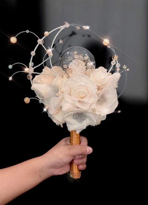 Starry Wedding Bouquet, Moon And Stars Wedding Bouquet, Galaxy Themed Wedding Flowers, Celestial Wedding Theme Flowers, Moon Bouquet, 80s Pop Culture, Anime Magic, Unique Wedding Bouquet, Galaxy Theme