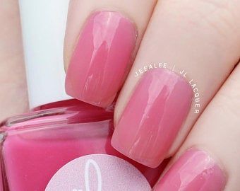 Pink Nail Polish | Etsy Pink Jelly Nails, Marvel Nails, Iridescent Nail Polish, Sheer Nail Polish, Jelly Nail Polish, Sheer Nails, Jelly Nail, Shimmer Nail Polish, Natural Nail Art