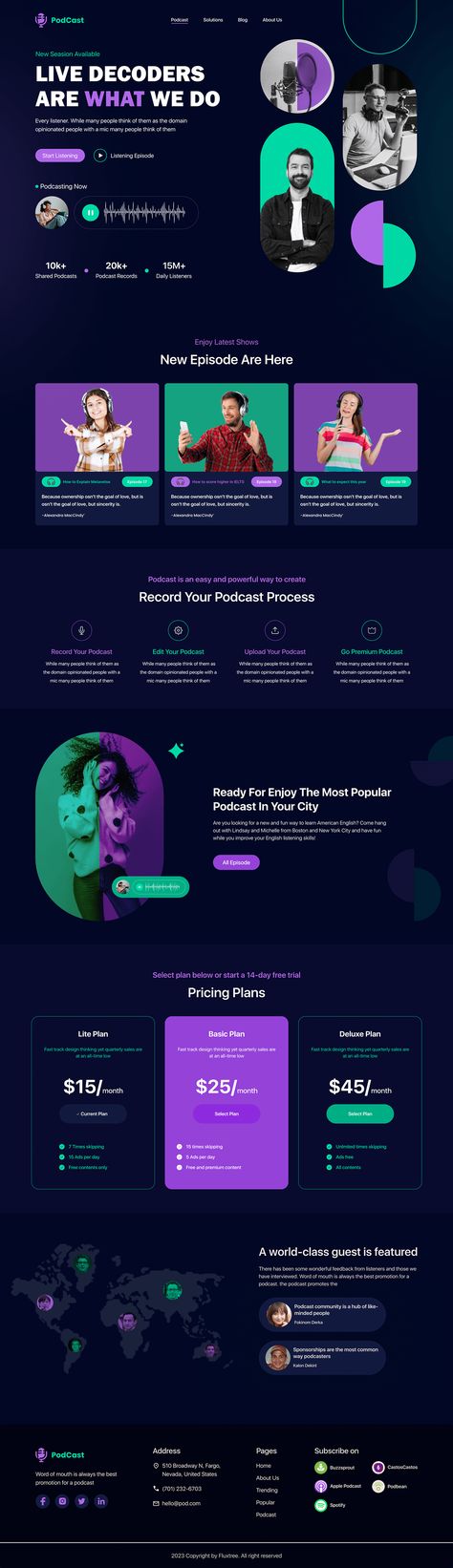 Podcast landing page design :: Behance Uiux Design Inspiration, Podcast Page Design, Podcast Web Design, Podcast Landing Page, Podcast Website Design, Presentations Ideas, Podcast Design, Logistics Design, Podcast Website