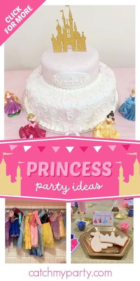 Feast your eyes on this wonderful princess-themed birthday party! The dress up party activity is perfect for little girls! See more party ideas and share yours at CatchMyParty.com Birthday Disney Princess, Princess Party Ideas, Makeover Party, Disney Princess Birthday Party, Princess Cookies, Princess Theme Birthday Party, Dress Up Party, Cookie Decorating Party, Girls Birthday Party Themes