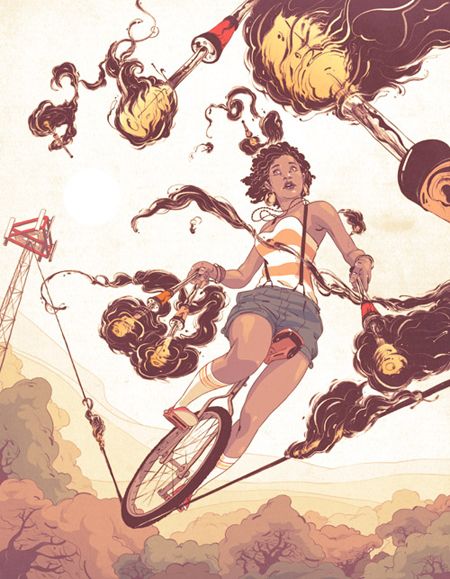 Dream by Goni Montes, via Behance Flying Elephant, Unicycle, Porto Rico, Contemporary Illustration, Scientific Illustration, Art Et Illustration, Love Illustration, Art And Illustration, Art Series