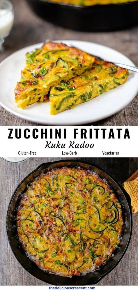 Zucchini Frittata Recipe, Baked Omelette, Zucchini Breakfast, Low Calorie Low Carb, Zucchini Frittata, Yellow Squash Recipes, Healthy Baked, Frittata Recipes, Low Carb Vegetarian