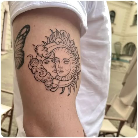 Sun And Moon Tattoos, Girls Money, Sun And Moon Tattoo, Hiding Feelings, Tiktok Challenge, Moon Tattoos, Female Icons, Single Needle Tattoo, Complicated Love