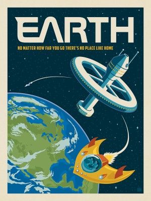 Space Travel | Space Tourism Posters, Retro Space Posters, Vintage Space Poster, Space Travel Posters, Planet Poster, Earth Poster, Retro Illustrations, Space Tourism, Anderson Design Group