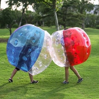 Hot Selling Adult TPU / PVC Body Suit Bubble Football Soccer Ball with Colored Dots Inflatable Zorb Bumper Ball Type : Zorb Ball. Material : PVC. Age : Adult. Usage : Swimming Pool, Beach, Water Park, Advertising Display. Customized : Customized. Pattern : With Pattern. Color : Red/Bule. Logo Printing : With Logo Printing. Certification : CE, UL, ASTM, CCC, REACH. Quick Details Certification: EN71, ce, UL, CCC Gender: Unisex Age Range: 8 to 13 Years, 14 Years & up Material: plastic Plastic Bubble Soccer, Sweet Sixteen, Football Soccer, Body Suit, Soccer Ball, Soccer, Bubbles, Dots, Football