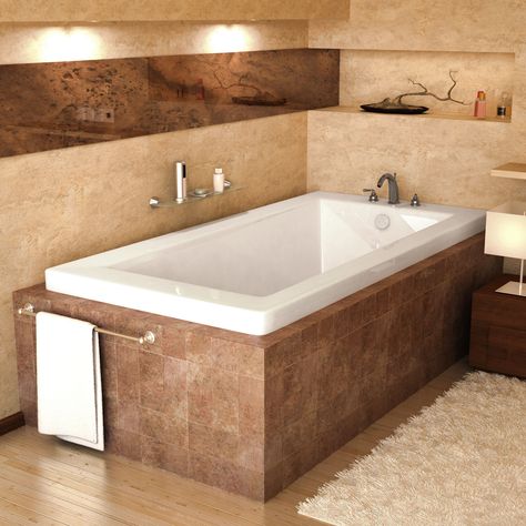 Venzi VZ3660VN Villa 36 x 60 Rectangular Soaking Bathtub with Reversible Drain Jetted Bathtub, Air Tub, Drop In Tub, Jetted Bath Tubs, Drop In Bathtub, Malibu Home, Soaker Tub, Whirlpool Tub, Jacuzzi Tub