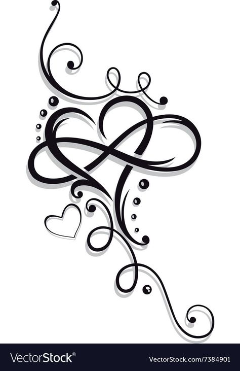 Infinity Symbol Tattoos, Infinity Vector, Heart With Infinity Tattoo, Heart And Infinity, Love Symbol Tattoos, Infinity Tattoo Designs, Heart Vector, Muster Tattoos, Tasteful Tattoos