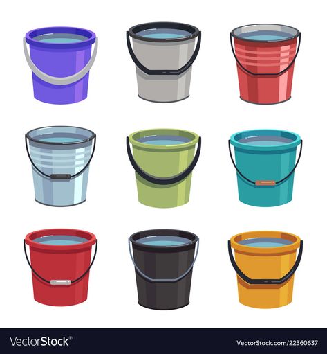 Water Cartoon, Water Pail, Plastic Buckets, Logo Background, Pattern And Decoration, Scene Creator, Alphabet Illustration, Media Content, Photo Template