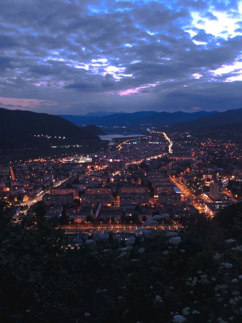 Piatra Neamț Piatra Neamt, City Lights, Airplane View, Collage, Lighting, Pins